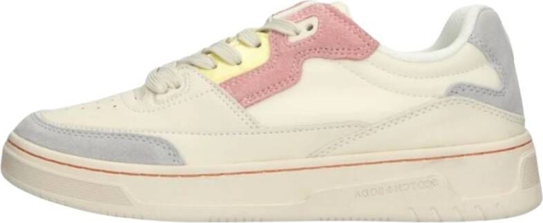 Scotch & Soda Beige Retro Look Sneakers Elli Multicolor Dames