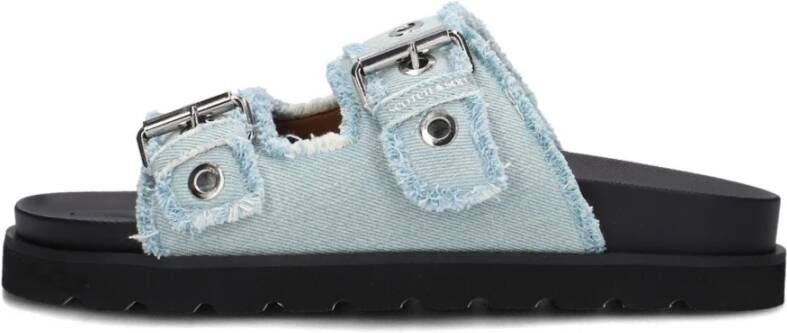 Scotch & Soda Blauwe Denim Slippers Zale 2 Blue Dames