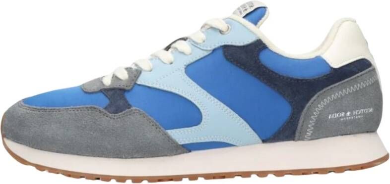 Scotch & Soda Blauwe Lage Sneakers Cleave 1a Multicolor Heren