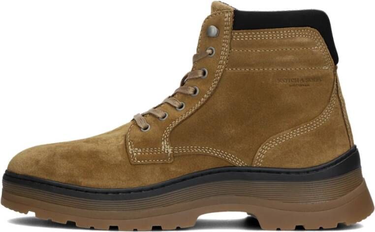 Scotch & Soda Bruin Suède Enkellaarzen Maffei Brown Heren