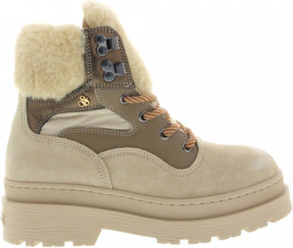 Scotch & Soda Lace Up Boots Beige Dames