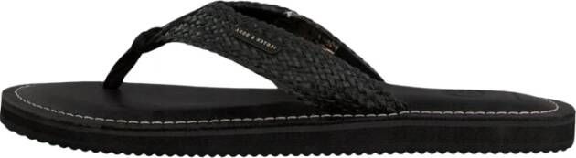 Scotch & Soda Zwarte Gevlochten Heren Slippers Black Heren