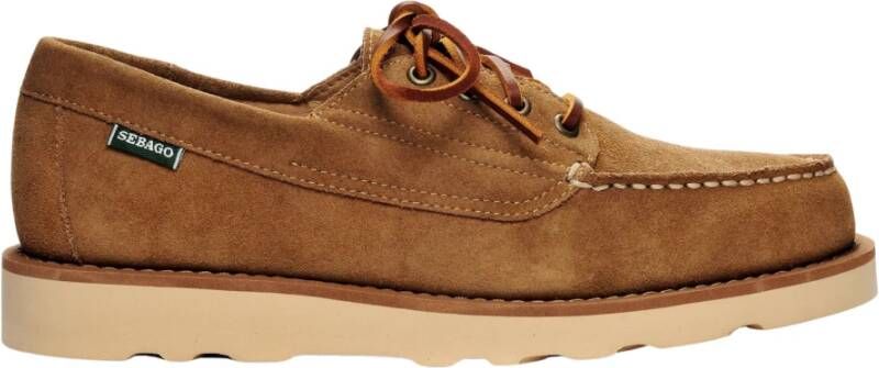 Sebago Beige Camel Askoofield Suède Schoenen Brown Heren