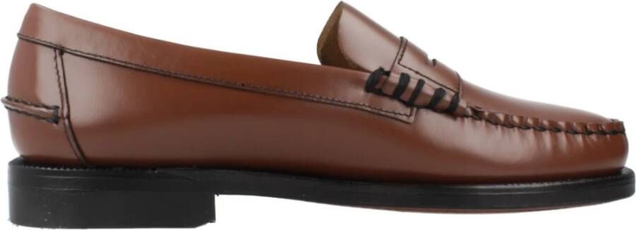 Sebago Bordeaux Leren Loafers Brown Heren