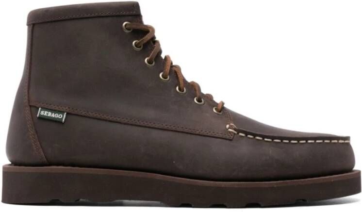 Sebago Bruine leren veterschoenen Brown Heren