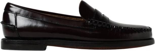 Sebago Bruine Penny Loafers Platte Schoenen Brown Dames