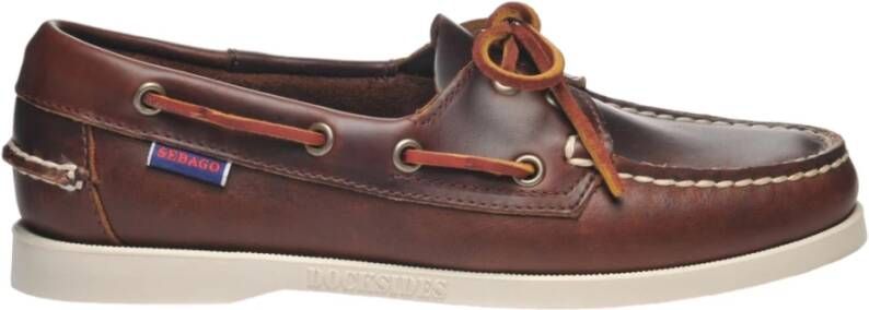 Sebago Bruine platte schoenen Brown Dames