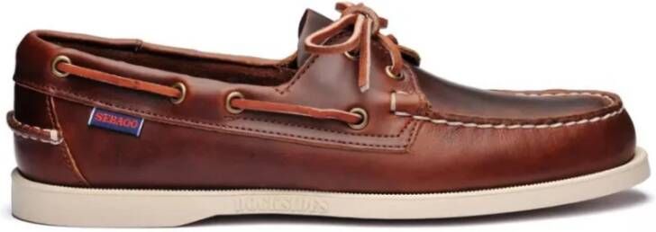 Sebago Bruine Platte Schoenen Brown Heren