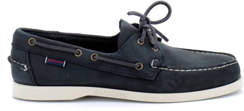 Sebago Blauwe Marine Loafers Crazy Stijl Blue Heren