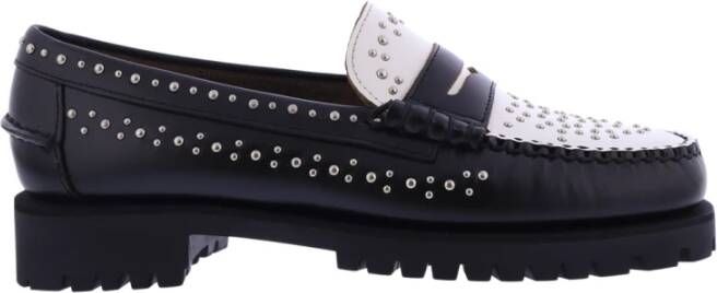 Sebago Leren Studs Oorbellen voor Vrouwen Black Dames