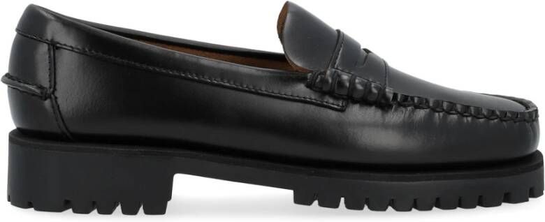 Sebago Dames Leren Mocassin Dan Lug Zwart Black Dames