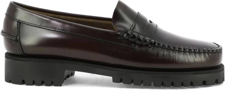 Sebago Dan Lug Leren Loafers Brown Dames