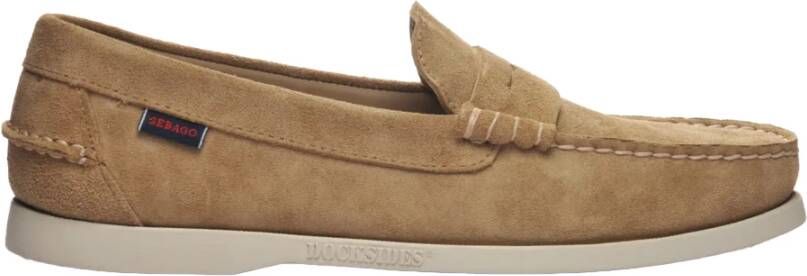 Sebago Schoenen Beige Dan Boat Flesh Out Loafers Beige 7111msw