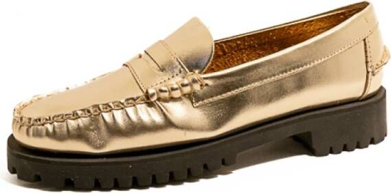 Sebago Dames Dan Metallic Loafer Goud Gray Dames