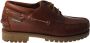 Sebago Handgemaakte Camelkleurige Leren Bootschoenen Brown Heren - Thumbnail 6