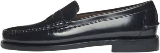 Sebago Klassieke Dan Zwarte Leren Instappers Black Heren