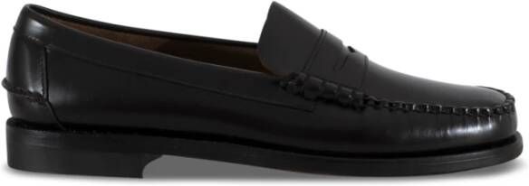 Sebago Klassieke donkerbruine leren mocassins Brown Heren