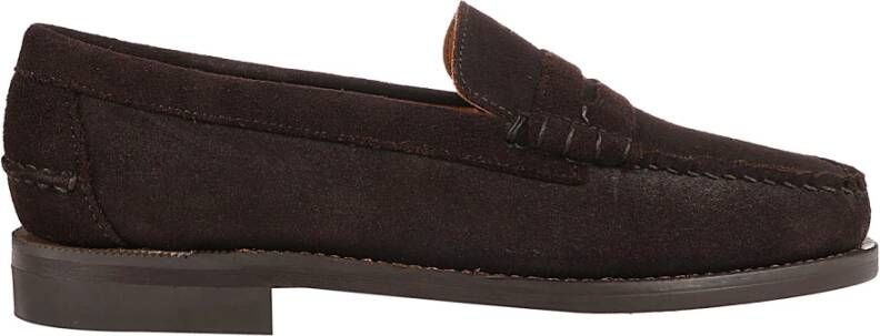 Sebago Klassieke Suède Loafers Brown Heren