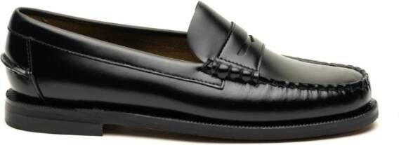 Sebago Klassieke zwarte platte schoenen voor vrouwen Black Dames