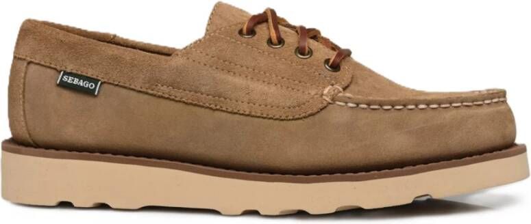 Sebago Licht Beige Suède Field Schoenen Beige Heren