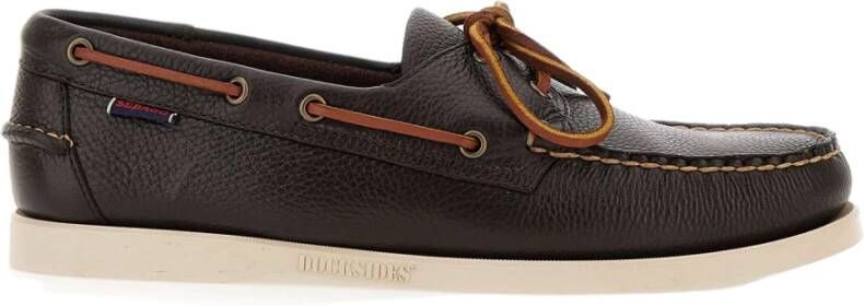 Sebago Donkerbruine Gestructureerde Loafer Brown