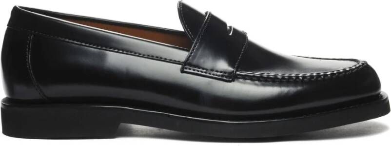 Sebago Met de hand geborstelde leren instapper Black Heren