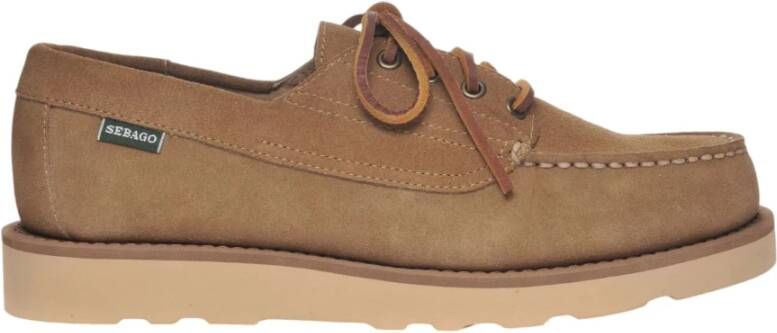 Sebago Beige Camel Askoofield Suède Schoenen Brown Heren