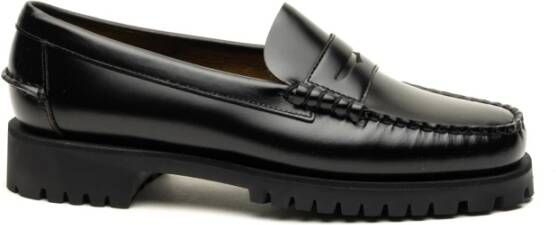 Sebago Platte Zwarte Schoenen DAN LUG Black Dames