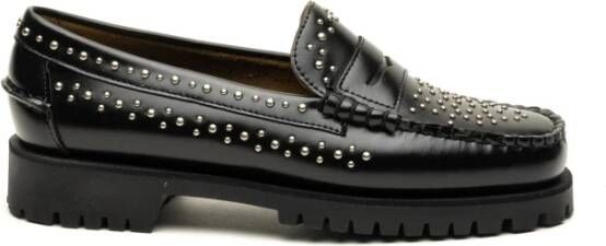 Sebago Platte zwarte schoenen met studs Black Dames