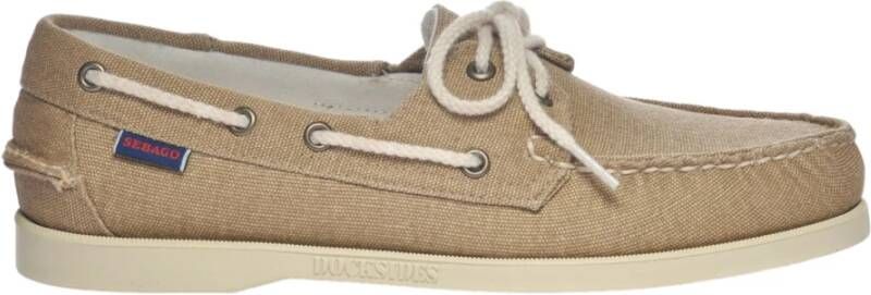 Sebago Beige Loafer Bootschoen Klassieke Stijl Beige Heren