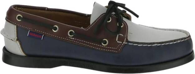 Sebago Veelkleurige leer van lederen portland loafers Blue Heren