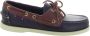 Sebago Waxy Leren Docksides Schoenen Blue Heren - Thumbnail 1