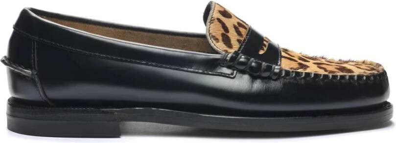 Sebago Wilde Vrouw Luipaardprint Schoenen Black Dames