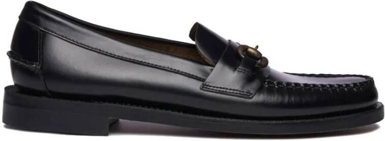 Sebago Handgemaakte leren mocin met OrthoLite -demping Black Heren