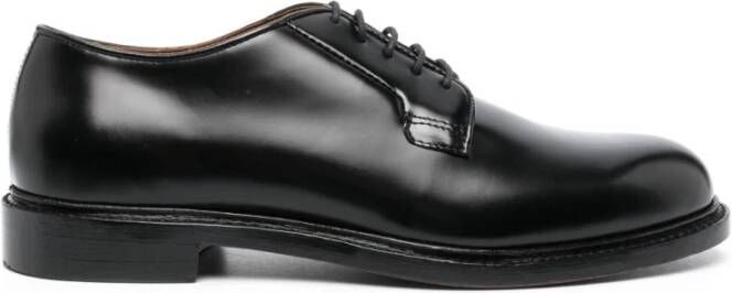 Sebago Zwarte leren veterschoenen Black Heren