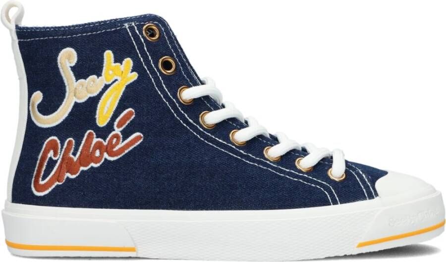 See by Chloé Hoge Top Sneakers Aryana Blue Dames