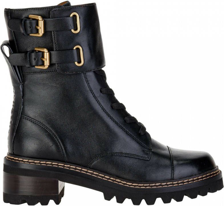 See by Chloé Mallory Boots In Black Brushed Leather Zwart Dames