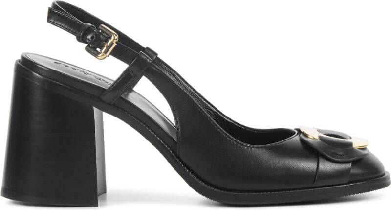 See by Chloé Zwarte Leren Pumps Black Dames