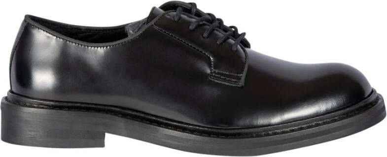 Selected Homme Zwarte Leren Blucher Mocassin Schoenen Black Heren