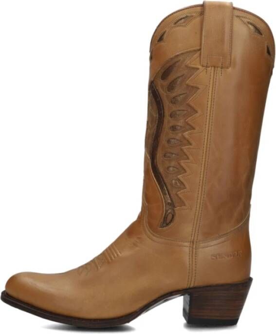 Sendra Bruine Cowboylaarzen met Westerndetails Brown Dames