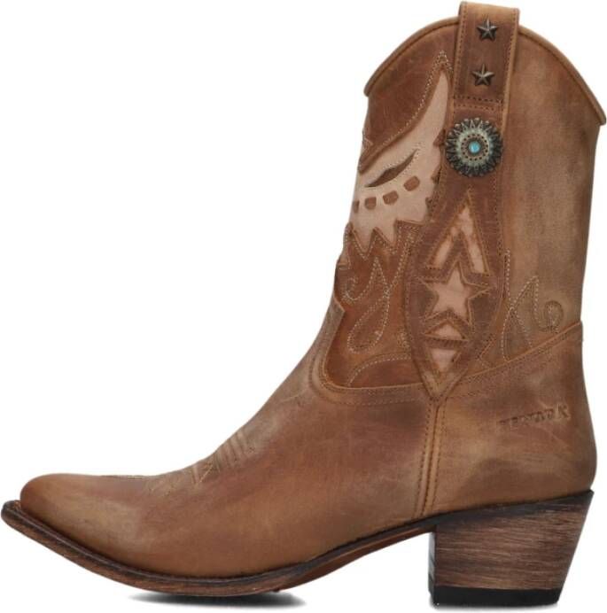 Sendra Bruine Suède Cowboylaarzen Model 18673 Brown Dames