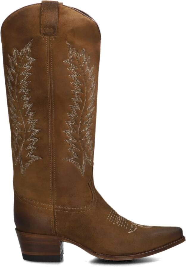 Sendra Cowboylaarzen met vlammenpatroon Brown Dames