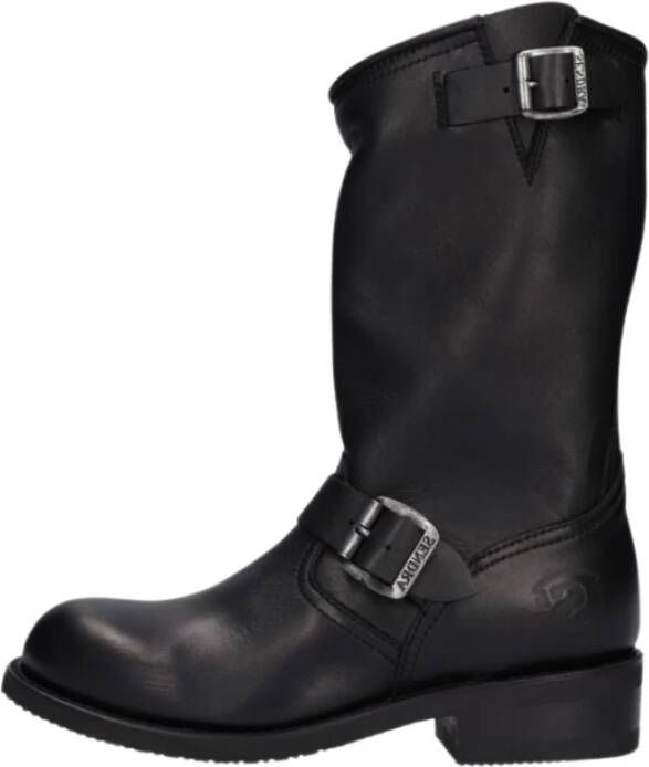 Sendra Zwarte Bikerlaarzen met V-Snit Black Dames