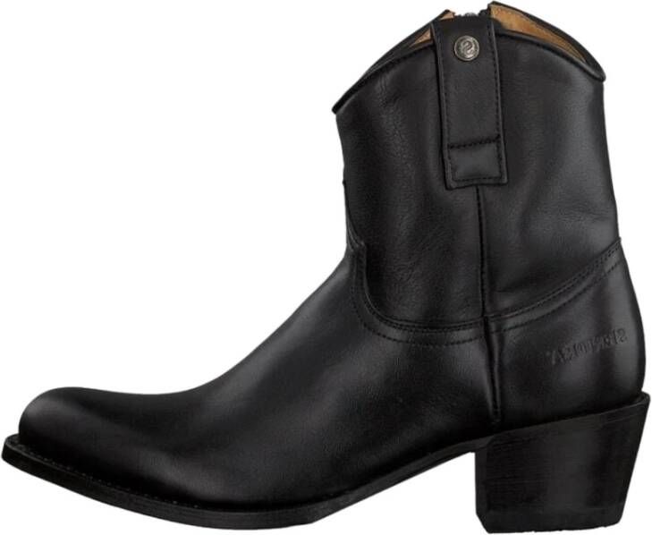 Sendra Zwarte Cowboy Enkellaarsjes Black Dames