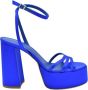 Sergio Levantesi Blauwe Zijden Plateau Sandalen Blue Dames - Thumbnail 1