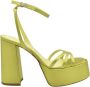 Sergio Levantesi Blauwe Zijden Plateau Sandalen Yellow Dames - Thumbnail 1