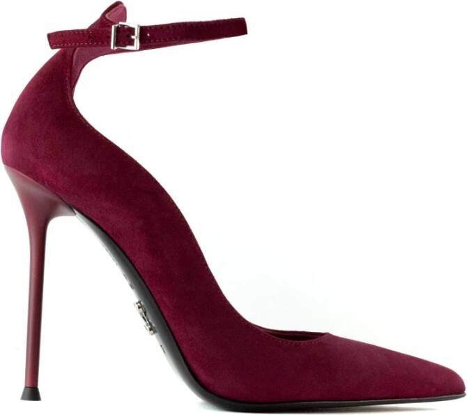 Sergio Levantesi Bordeaux Suède Livia Pumps met Hak Red Dames