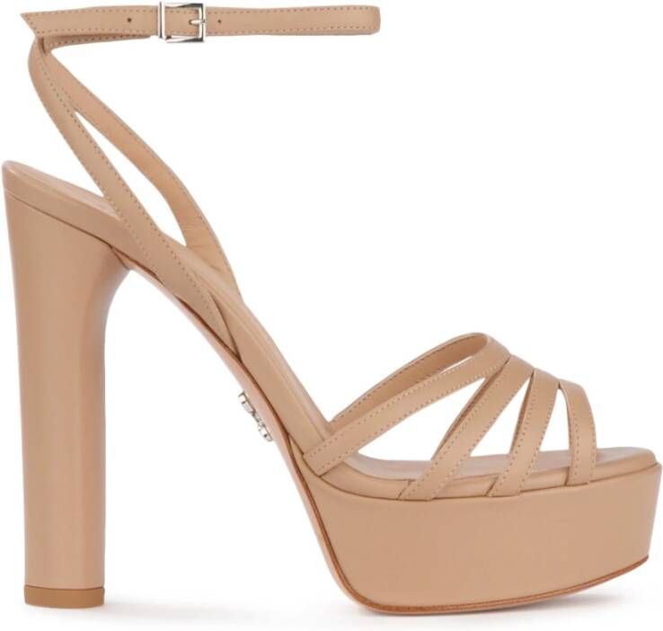 Sergio Levantesi Bruine Leren Sandaal Very Beige Dames