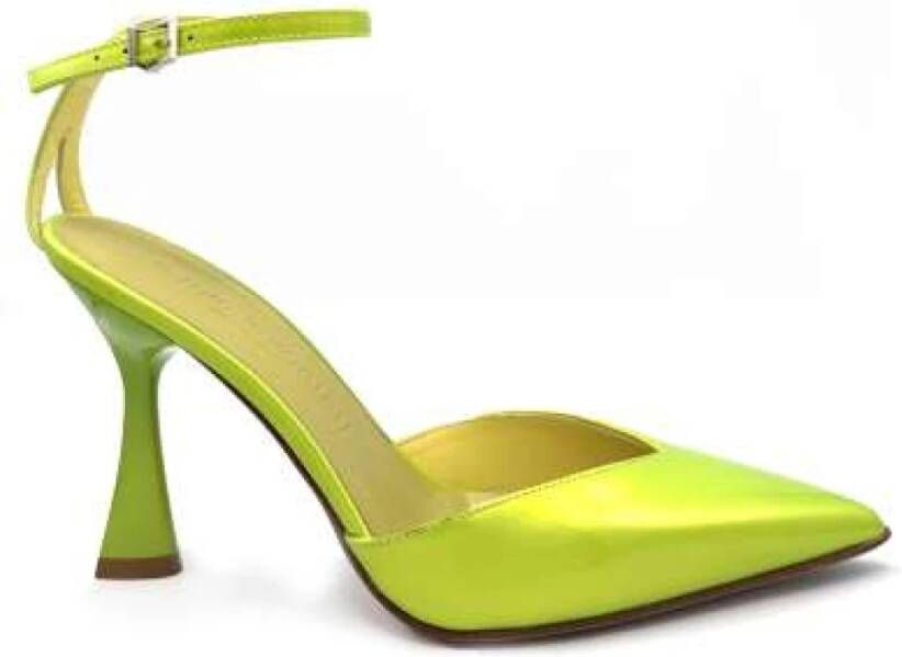 Sergio Levantesi Lime Patent Pumps Verhogen Stijl Green Dames