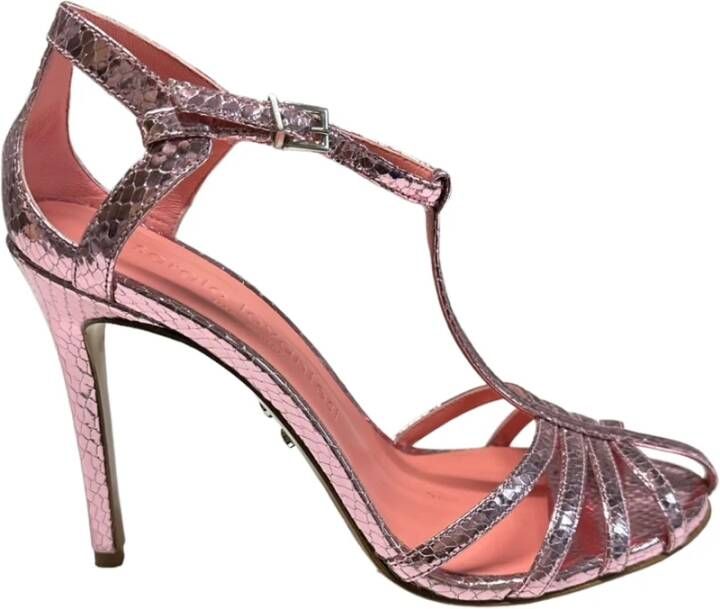 Sergio Levantesi Polyester Sandalen met 10cm Stiletto Hak Pink Dames